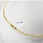 Halskette Nylon Beige-Gold, Länge 45 cm. 