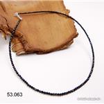 Halskette Spinell schwarz facettiert 3 mm / 45 cm