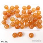 Aventurin orange, Kugel gelocht 6,5 - 7 mm