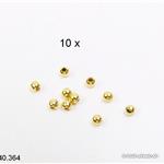 10 Stk - Perlen oder Questschösen 2,2 mm, 925 Silber vergoldet