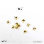 10 Stk - Perlen oder Questschösen 2,5 mm, 925 Silber vergoldet