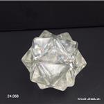 Ikosaeder - Meteorit - Bergkristall 4,5 cm. Unikat 146 Gramm