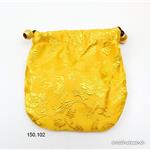 Beutel chinesisch Gelb-Gold mit Kordelzug. Ca. 10 x 10 cm