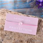Armband Bergkristall - PROTECTION - mit verstellbarer Satinschnur rosa. SONDERANGEBOT