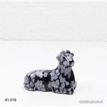 Kuh Schneeflocken Obsidian 4 cm