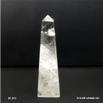 Obelisk polierte Bergkristall, Höhe 11,2 cm. Unikat 148 Gramm