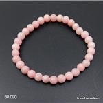 Armband Anden Opal rosa - Chrysopal 6 mm, elastisch 19 cm. Grösse L