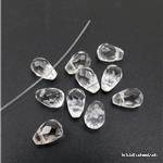 Bergkristall, facettierter Tropfen ca. 9,5 x 6 mm