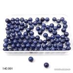 Saphir dunkelblau, Kugel gelocht 3,8 bis 4,2 mm