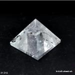Pyramid Bergkristall, Basis 3,7 x H. 2,8 cm. Unikat