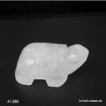 Schildkröte Bergkristall weiss, Länge 4,5 cm. SONDERANGEBOT