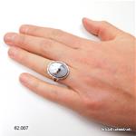 Ring Dendriten Opal aus 925 Silber. Gr. 54