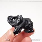 Elefant schwarzem Obsidian 4 cm