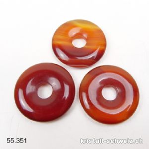 Carneol - Karneol dunkel, Donut 3 cm