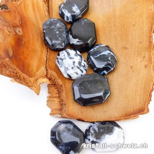 Sardonyx - Onyx schwarz Antistress-Eckstein 2,5 bis 3 x 2 cm. SONDERANGEBOT