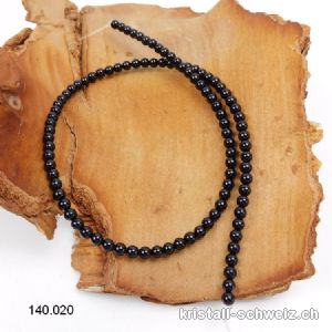 Strang Onyx schwarz 4 mm / 39 cm, ca. 96 Kugeln