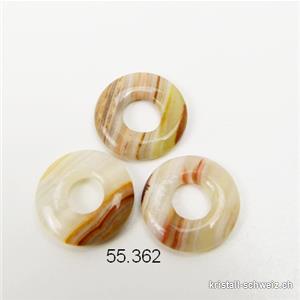 Onyx grün-marmor, Donut 1,5 cm
