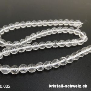 Strang Bergkristall 6 - 6,5 mm / 37 cm, ca. 58 Kugeln