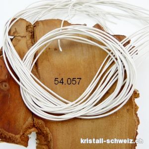 Lederband Weiss, 1,5 mm / 1 Meter