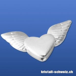 Zwischenteil geflügelte Herz Silber 925