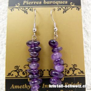 Ohrhänger Amethyst, ca. 3 - 4 cm
