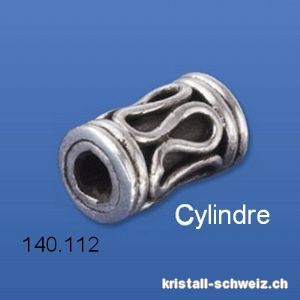 Zylinder 8 x 4 mm, Zwischenteil 925er Silber