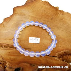 Armband Opalin - Opalith 8 mm, elastisch 17,5 - 18 cm. Grösse S-M