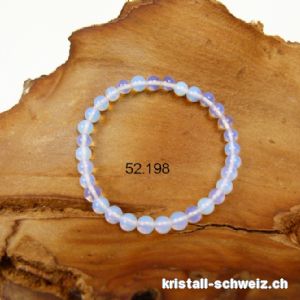 Armband Opalin - Opalith 6 mm, elastisch 18 cm