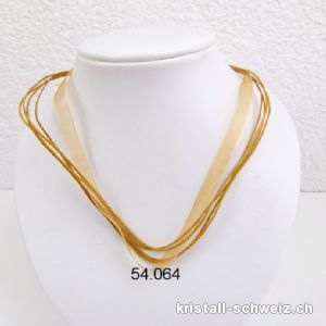 Halskette Organza ocker-gold, einstellbar