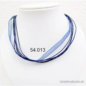 Halskette Organza marinblau, einstellbar