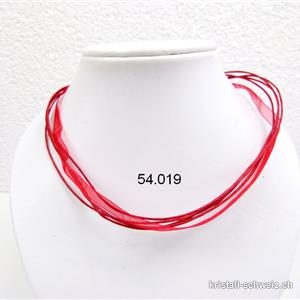 Halskette Organza Rot, einstellbar