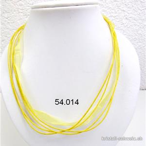 Halskette Organza Gelb, einstellbar