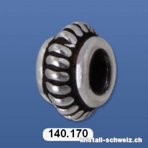 Ring geringelt 6 mm, Zwischenteil 925er Silber