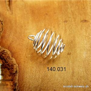 1 Spiral aus Metall für Stein 1 bis 2 cm 