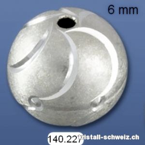 Kugel gelocht - Jupiter - 6 mm aus 925 Silber. SONDERANGEBOT