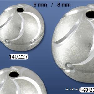 Kugel gelocht - Jupiter - 8 mm aus 925 Silber. SONDERANGEBOT