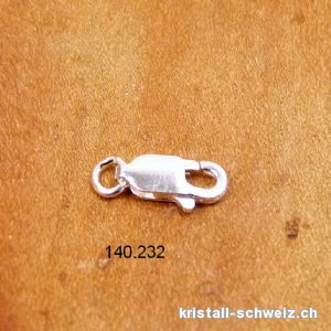 Verschluss Lobster 10 x 4 mm / Ring offen, aus 925 Silber