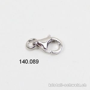 Verschluss Karabiner 10 x 6 mm / Ring offen 4,5 mm, 925 Silber. OFFRE SPECIALE