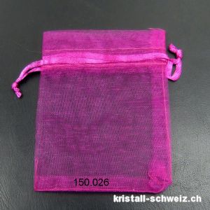 Organza Beutel Rosa dunkel 8,5 x 6,5 cm