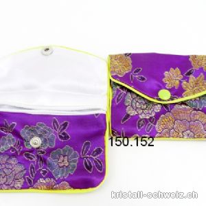 Chinesische Beutel Violet, ca. 9,5 x 7,5 cm