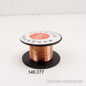 Kupferdraht  0,1 mm, ca. 10 Meter. Um das Opalon-Gummifaden durch die Perlen zu führen