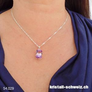 Verdrehte Kette aus 925 Silber, L.42 cm