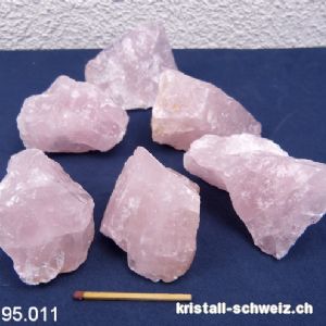 Rosenquarz hell roh 110 bis 140 Gramm