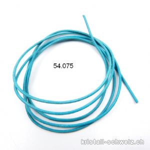 Lederband hell-Blau - Türkis 1,5 mm /1 Meter