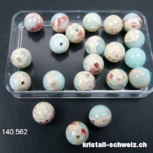 Achat Aquaterra hell, Kugel gelocht 8 - 8,5 mm