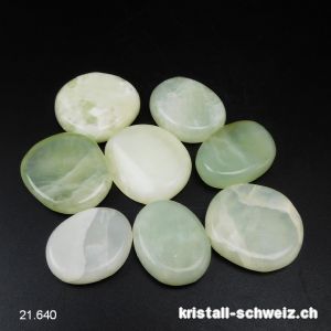 Jade Serpentin grün Linsenstein 3,5 cm. Grösse M