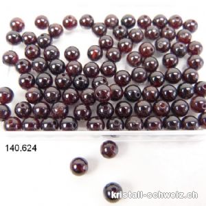 Granat Almandin dunkel, Kugel gelocht 4,5 mm