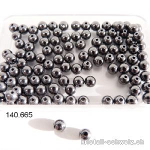 Hämatit dunkel Kugel gelocht 4 mm