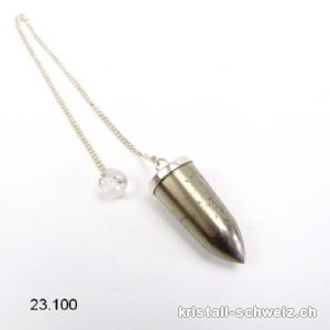 Pendel Pyrit Zuckerhut 3 cm aus 925 Silber