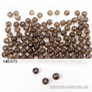 Rauchquarz, Kugel gelocht 4 - 4,5 mm